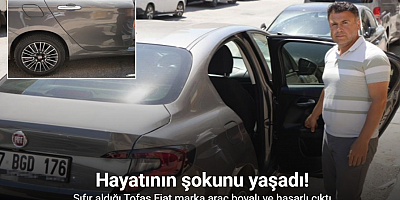 Sıfır aldığı Tofaş Fiat marka araç boyalı ve hasarlı çıktı