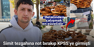 Simit tezgahına not bırakıp KPSS sınavına giren genç: 