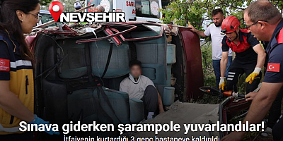 Sınava yetişmek isterken kaza yaptılar: 3 yaralı