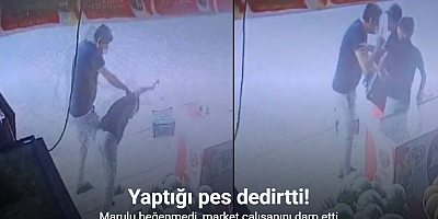 Sipariş verdiği marulu beğenmeyen müşteri, market çalışanı çocuğu darp etti