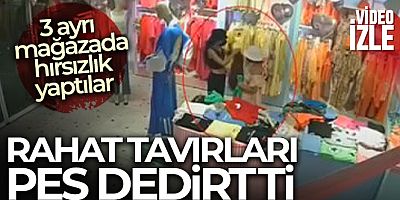 Şişli'de 3 ayrı mağazada hırsızlık yapan kadınlar kamerada