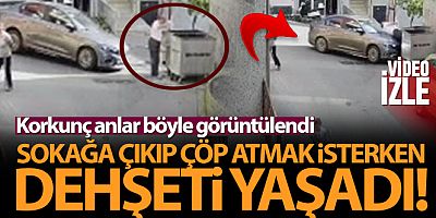Şişli'de feci kaza kamerada, çöp atarken dehşeti yaşadı