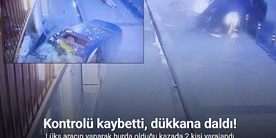 Şişli’de kontrolden çıkan lüks otomobil dükkana daldı: O anların görüntüsü ortaya çıktı