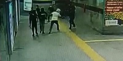 Şişli'de metro girişinde silahlı saldırı kamerada