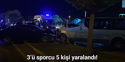 Sivassporlu futbolcular kazaya karıştı: 3’ü sporcu 5 kişi yaralandı