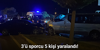 Sivassporlu futbolcular kazaya karıştı: 3’ü sporcu 5 kişi yaralandı