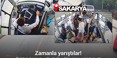 Şoför sürdü, sağlık çalışanı müdahale etti: Otobüsteki panik anları kamerada