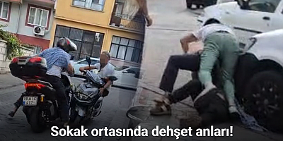 Sokak ortasında yaşanan bıçaklı kavgada dehşet anları