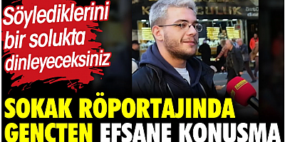 Sokak röportajında gençten efsane konuşma. Söylediklerini bir solukta dinleyeceksiniz