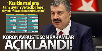Son 24 saatte korona virüsten 222 kişi hayatını kaybetti