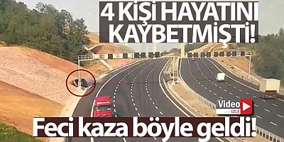 SON DAKİKA 4 kişinin öldüğü kaza anının güvenlik kamerası görüntüleri ortaya çıktı