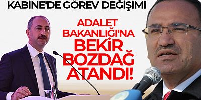 SON DAKİKA Adalet Bakanlığına Bekir Bozdağ'ın atanmasına ilişkin karar Resmi Gazete'de