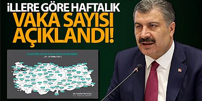 SON DAKİKA Bakan Koca, bir haftalık vaka sayısını gösteren insidans haritasını paylaştı