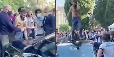 SON DAKİKA Boğaziçi Üniversitesi'nde rektörün makam aracının üzerine çıkan 10 kişi gözaltına alındı