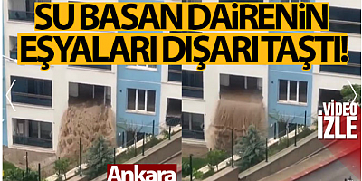 SON DAKİKA Büylesi Görülmedi Başkent'te Su Basan Dairenin Eşyaları Dışarı Taştı