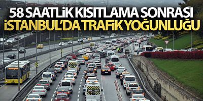 SON DAKİKA GÖRÜNTÜLERİ 58 saatlik kısıtlama sonrası İstanbul'da trafik yoğunluğu