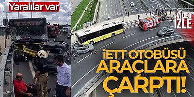 SON DAKİKA Yenikapı'da İETT otobüsü araçlara çarpa çarpa ilerledi: 12 yaralı