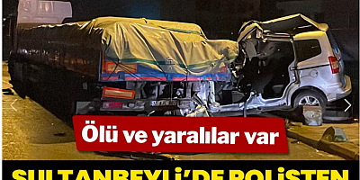 Sultanbeyli’de polisten kaçan araç TIR’a çarptı: 1 ölü, 2 yaralı