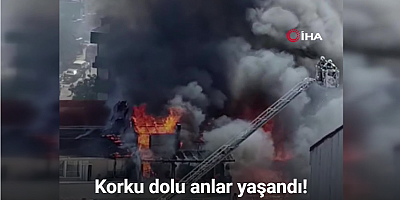 Sultangazi’de 4 katlı binanın çatı katı alev alev yandı