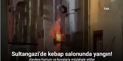 Sultangazi’de kebap salonunda yangın: Alevlere hortum ve kovalarla müdahale ettiler