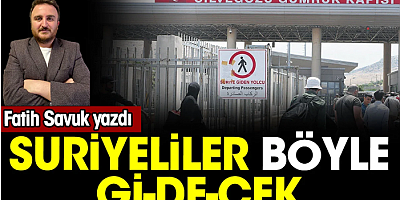 Suriyeliler böyle gidecek