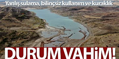 Suyu 1 kilometre çekildi, barajın son görüntüsü korkuttu