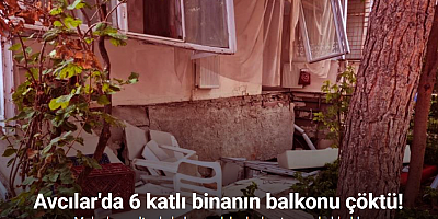 Tahliye kararı verilen 6 katlı binanın balkonu çöktü: 1 yaralı