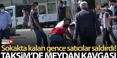Taksim'de kavga kamerada