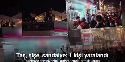 Taksim’de şampiyonluk kutlamasında iki grup arasında kavga: 1 yaralı