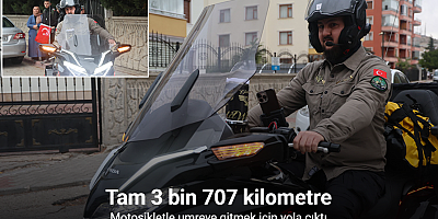 Tam 3 bin 707 kilometre: Motosikletle umreye gitmek için yola çıktı