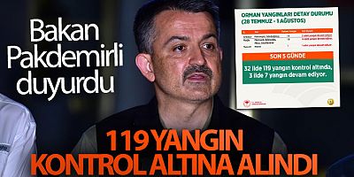 Tarım ve Orman Bakanı Bekir Pakdemirli yangınlarla ilgili son verileri açıkladı!