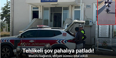 Tehlikeli şov pahalıya patladı: Motoru bağlandı, ehliyeti gitti