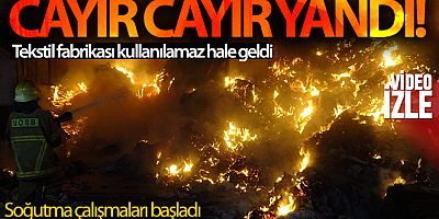 Tekstil fabrikası yangında kullanılmaz hale geldi