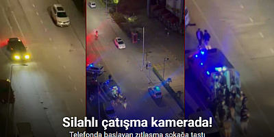 Telefonda başlayan zıtlaşma sokağa taştı… Silahlı çatışma kamerada