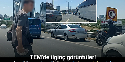 TEM’de para götüren motokurye düştü, yola saçılanları vatandaşlar topladı