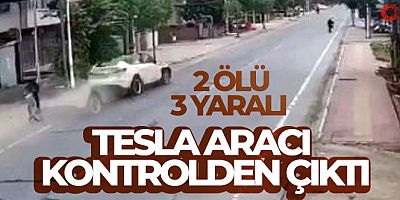 Tesla aracı kontrolden çıktı: 2 ölü, 3 yaralı
