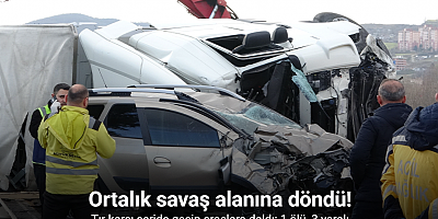 Tır karşı şeride geçip araçlara daldı: 1 ölü, 3 yaralı