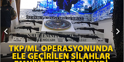 TKP/ML operasyonunda ele geçirilen silahlar emniyette sergilendi