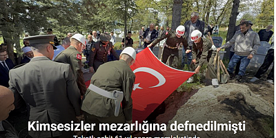 Tokatlı şehit 61 yıl sonra memleketinde defnedildi