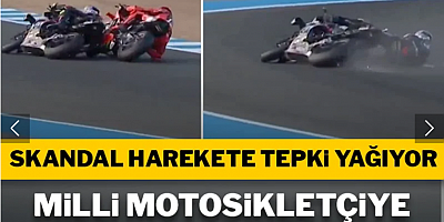Toprak Razgatlıoğlu'na bilerek çarptı! Skandal hareket