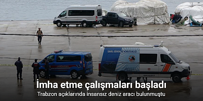Trabzon açıklarında bulunan insansız deniz aracını imha etme çalışmaları başladı