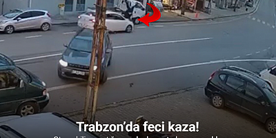 Trabzon’da otomobilin çarptığı genç kadın metrelerce savruldu... O anlar kamerada