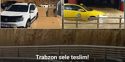 Trabzon’da şiddetli yağış etkili oldu