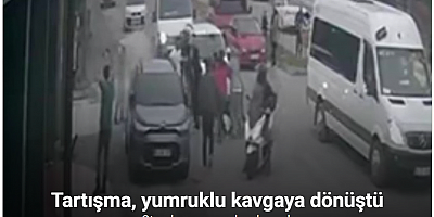 Trafik kazası sonrası çıkan kavgaya tazyikli su müdahalesi