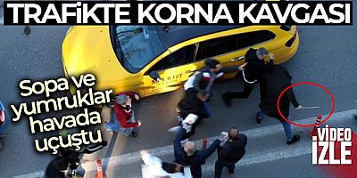 Trafikte korna kavgası: Taraflar birbirine girdi