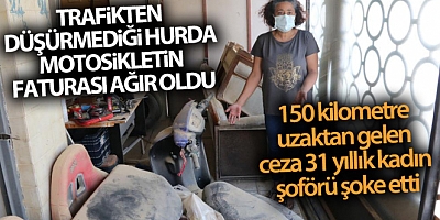 Trafikten düşürmediği hurda motosikletin faturası ağır oldu
