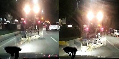 Traktör bu kez tarlayı değil yolu sürdü