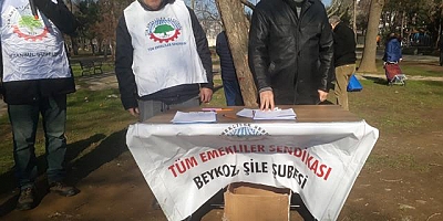 TÜM EMEKLİLER SENDİKASI BEYKOZ ŞİLE ŞUBESİ İMZA KAMPANYASI