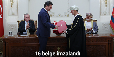 Türkiye ve Umman arasında 16 belge imzalandı