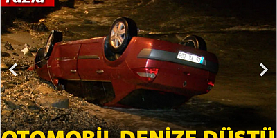 Tuzla'da otomobil denize düştü
